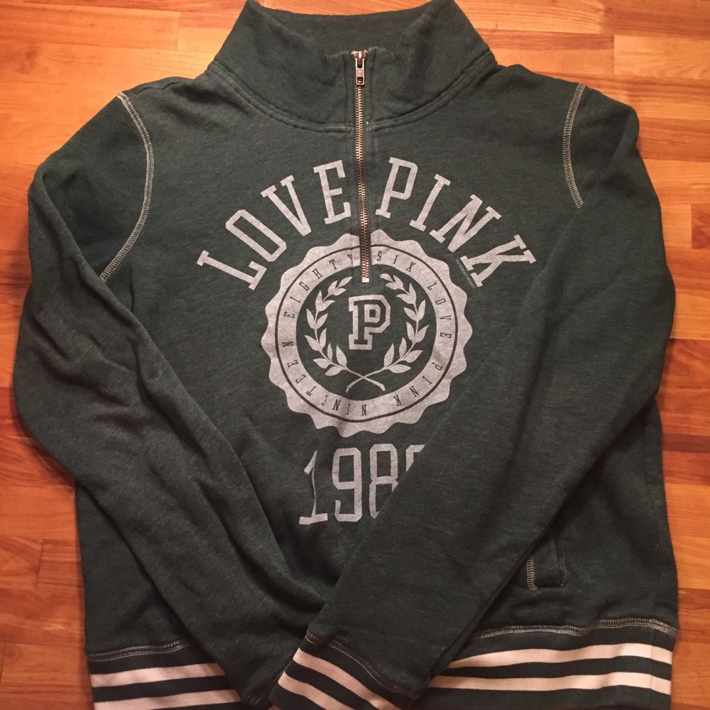 Quarter Zip Collared Sweatshirt
